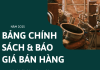BẢNG CHÍNH SÁCH & BÁO GIÁ BÁN HÀNG