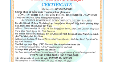 GIẤY CHỨNG NHẬN 